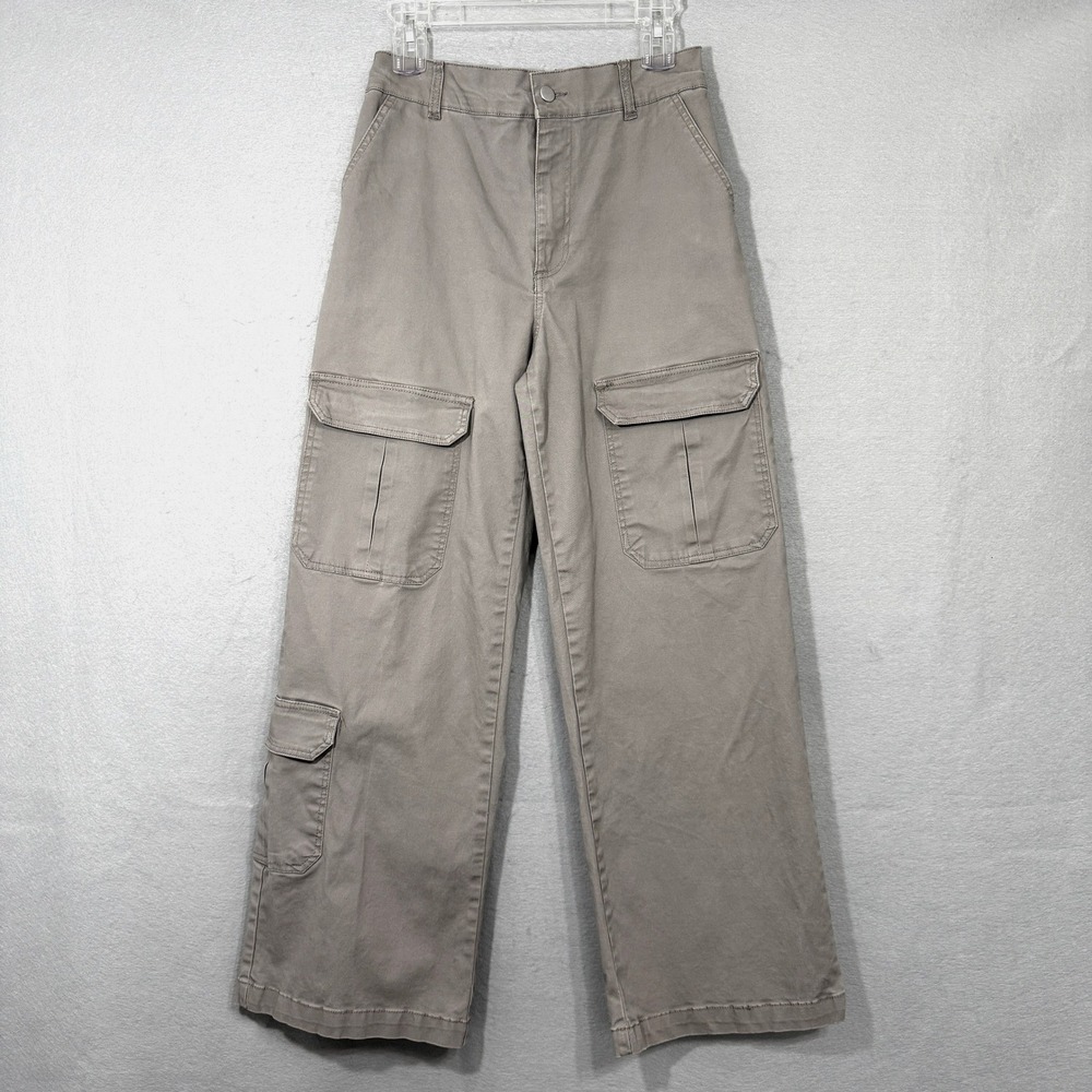 Forever 21 Women's Wide Leg Cargo Pants Size M Utility Y2K Streetwear Skater